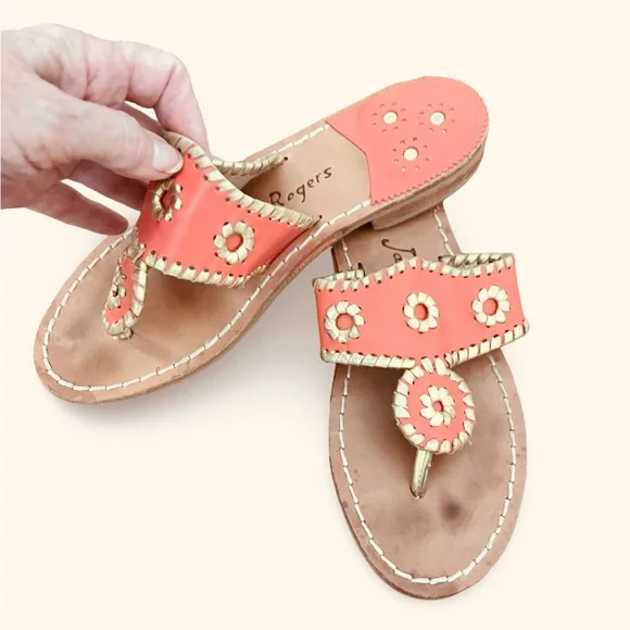 Jack Rogers Women's Bright Orange Sandals - Picture 1 of 4